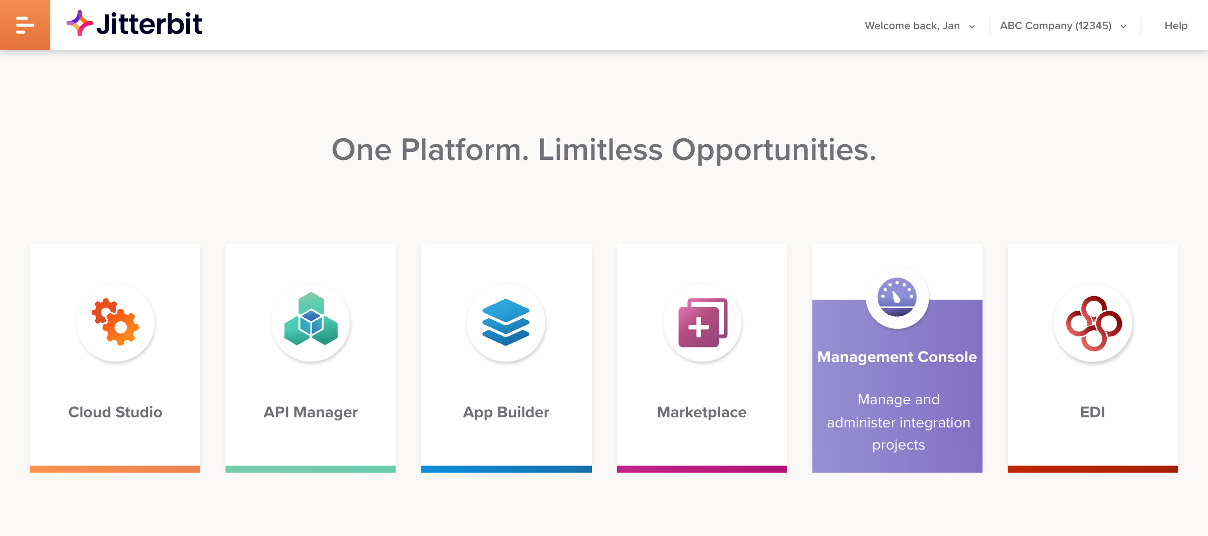 Management Console de blocos