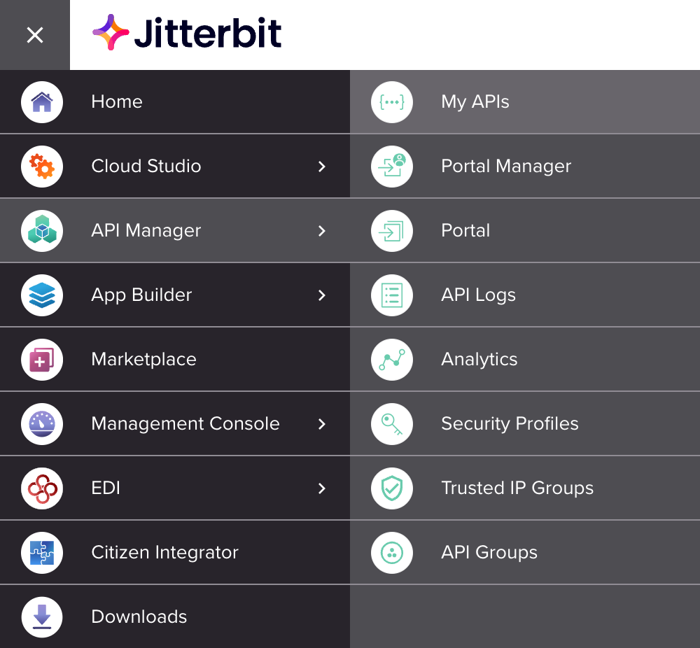 menu API Manager my APIs