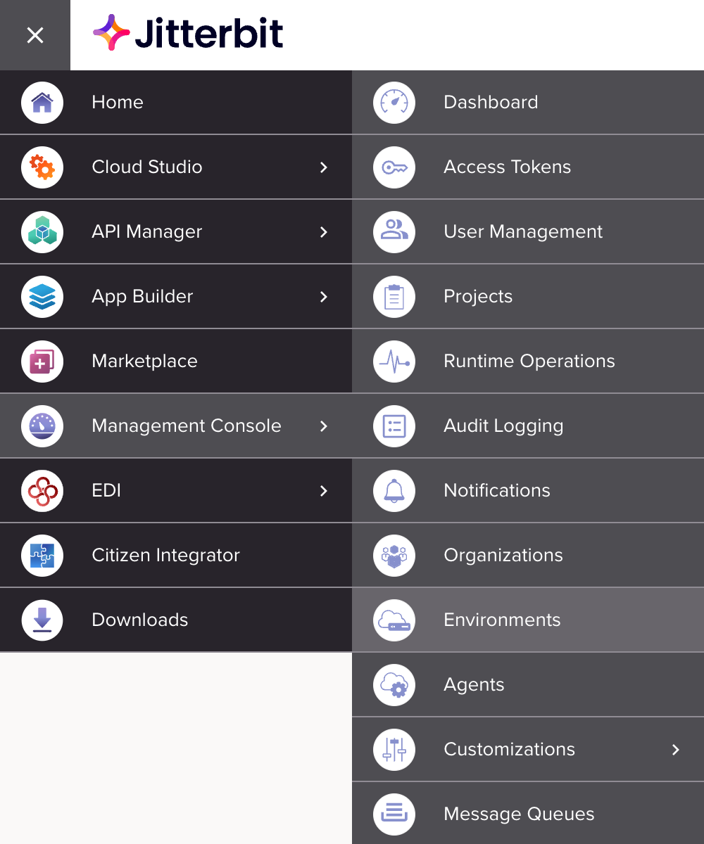 Management Console environments