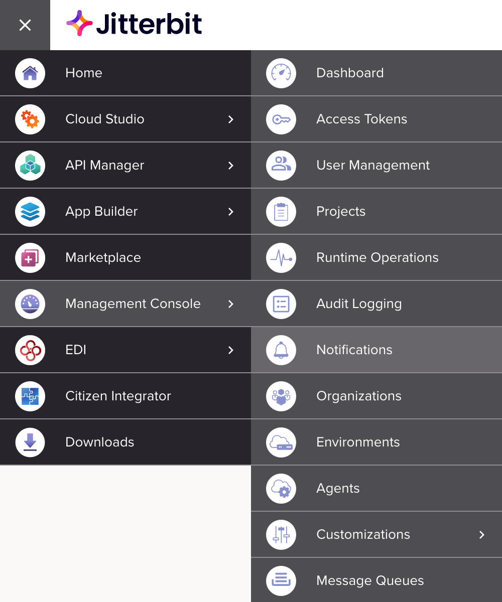 Management Console notifications