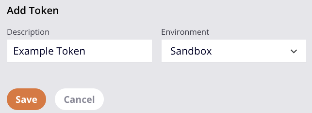 Authentication tokens configure token