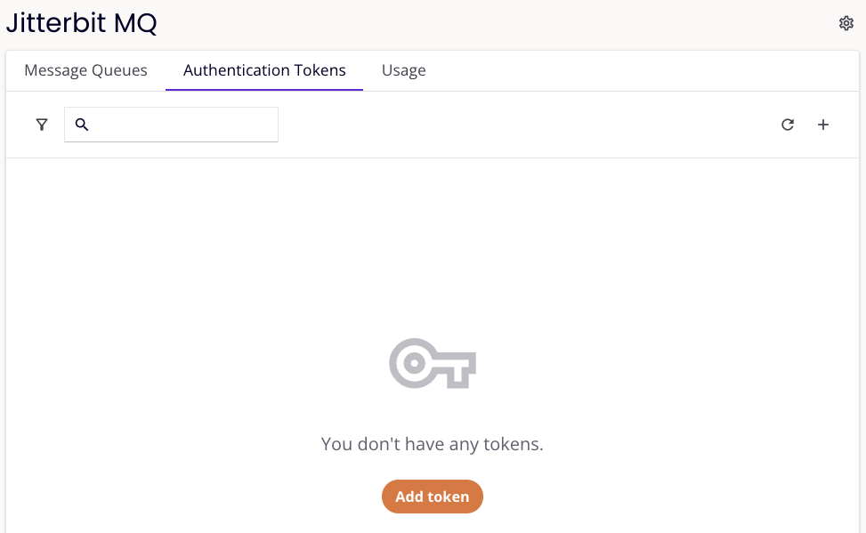 Authentication tokens add token