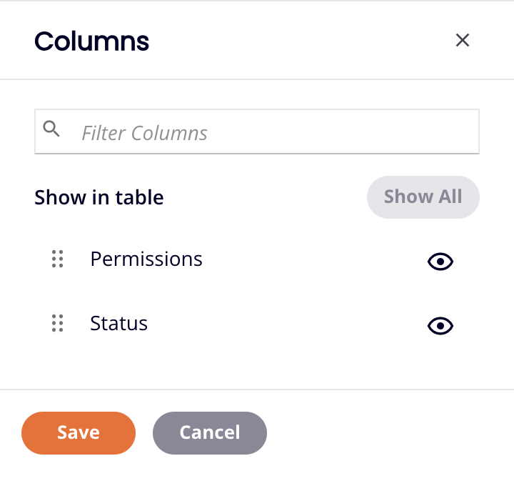 Roles columns