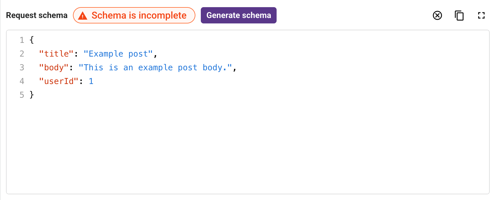 Generate schema