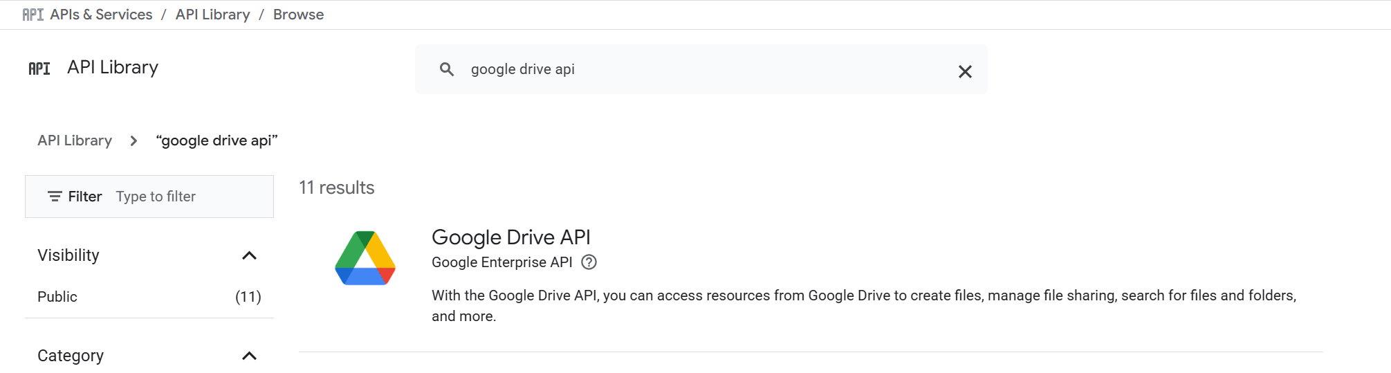 Google Cloud Drive API