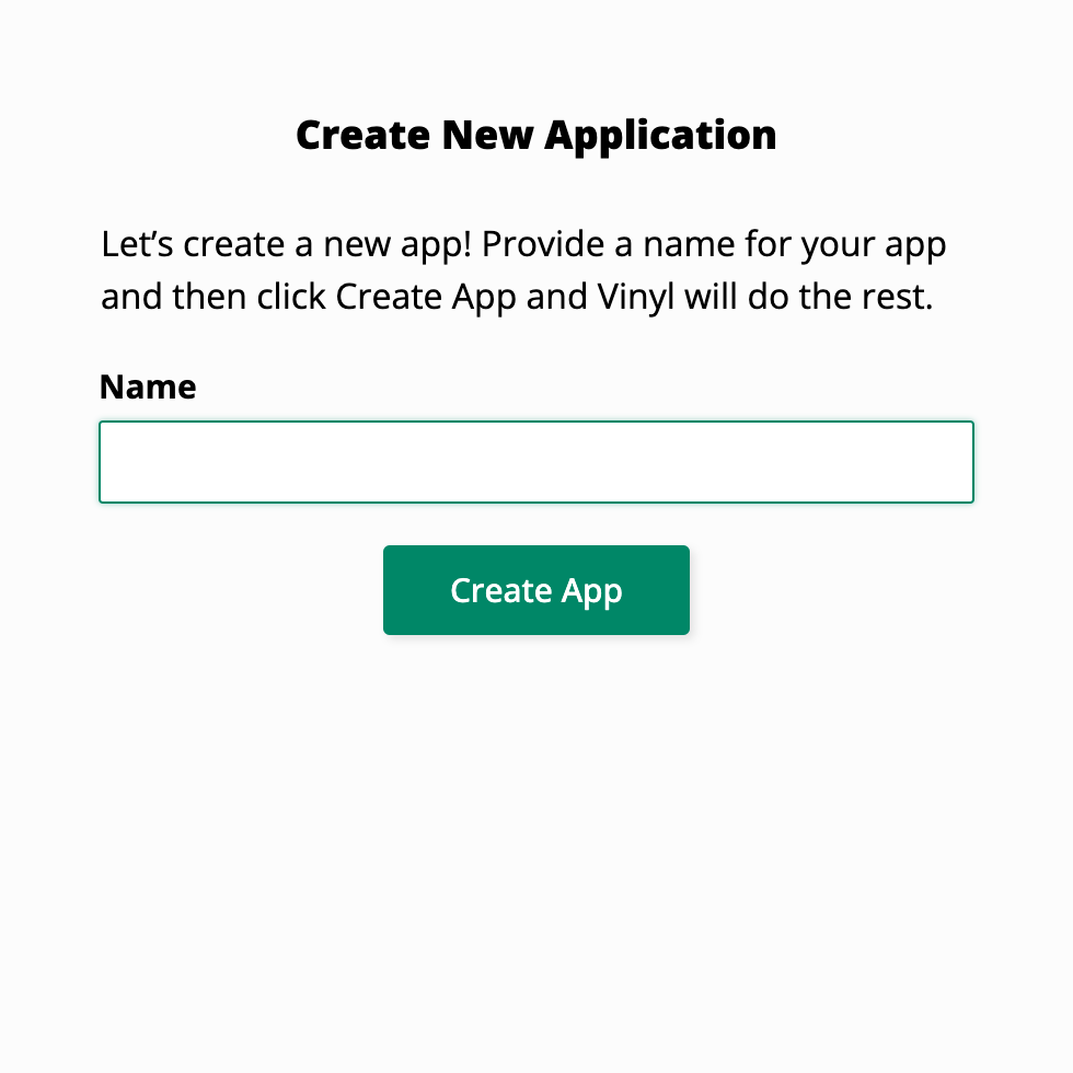 Create new app