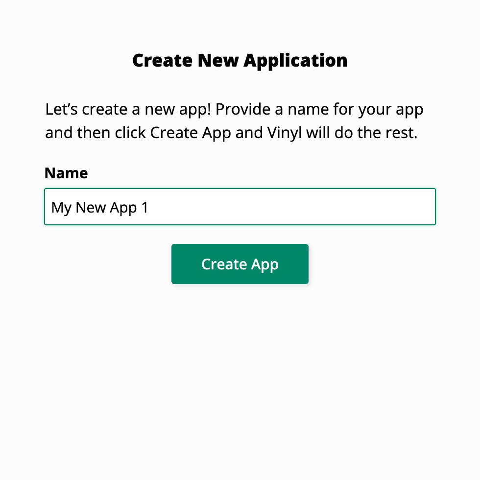 Create new app named