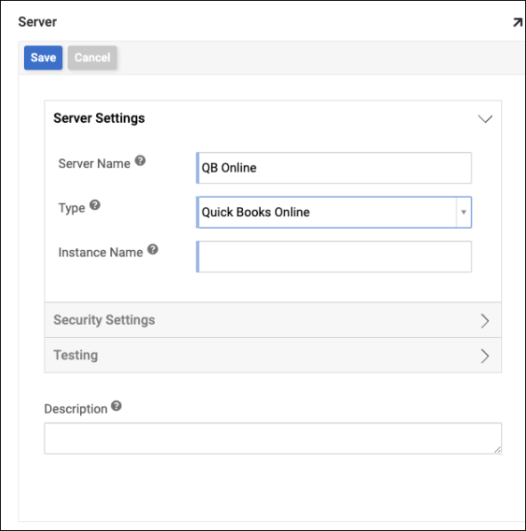 Example QuickBooks online server