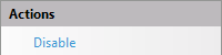 Actions disable