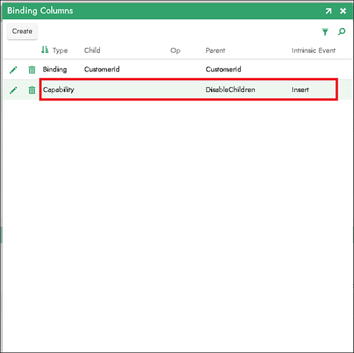 Binding columns popup be copy