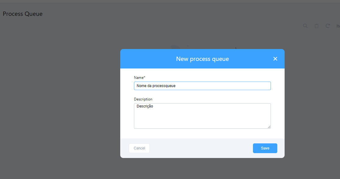 crear una process queue 3