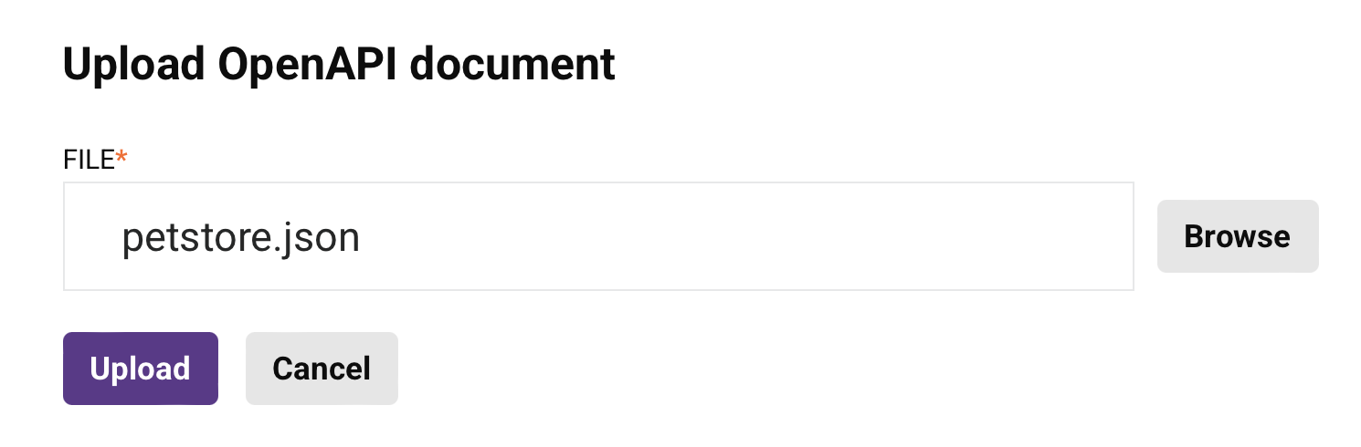 create new proxy step 2 existing API OpenAPI document document URL