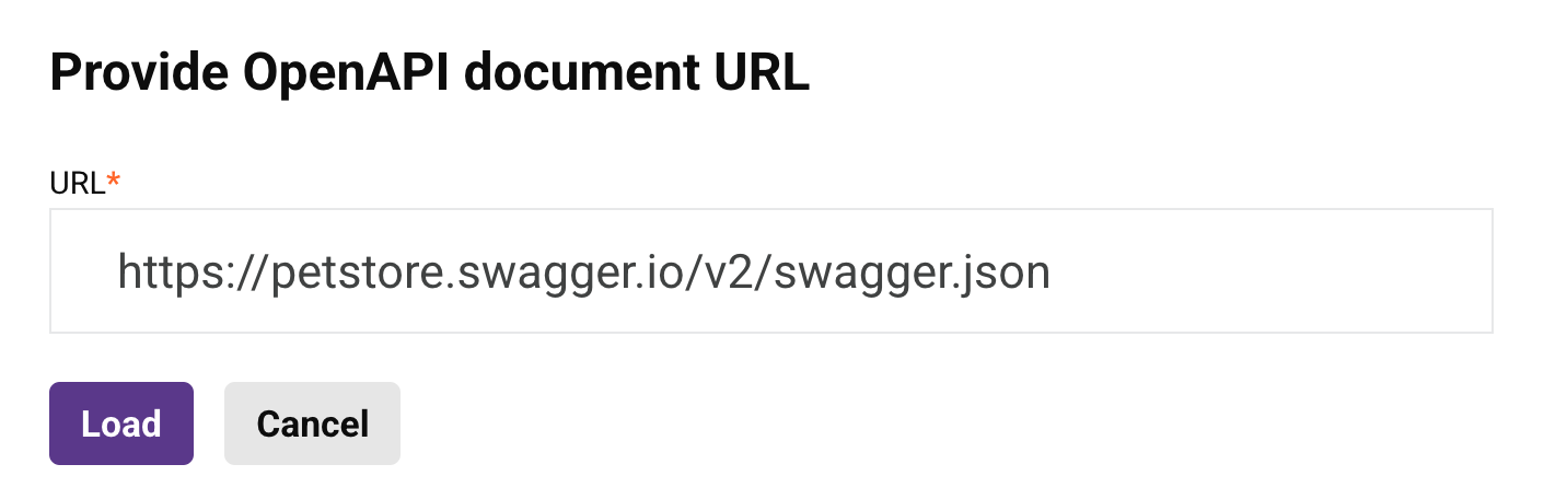 create new proxy step 2 existing API OpenAPI document document URL