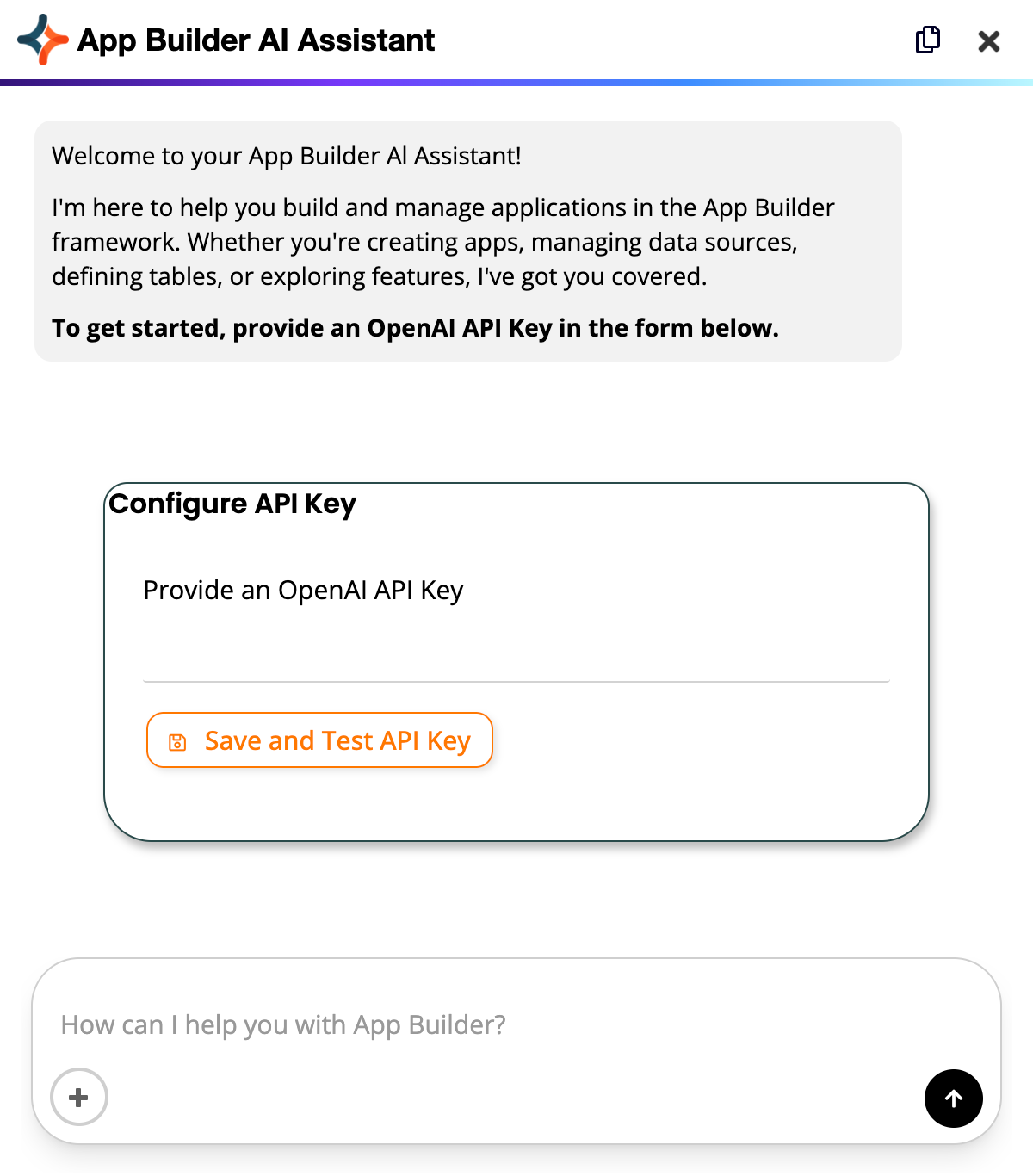 AI Assistant API key prompt