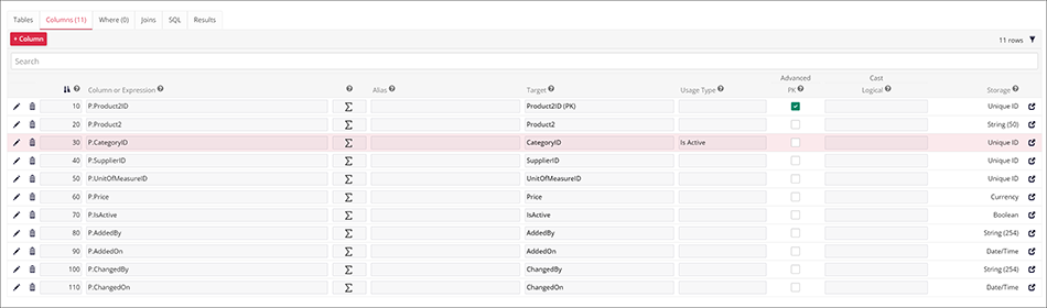 CategoryID column defined as IsActive in Business Layer isactivebusineSSLayer.png
