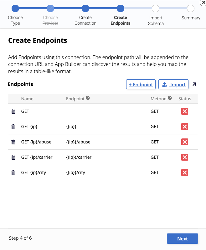 Create Endpoints