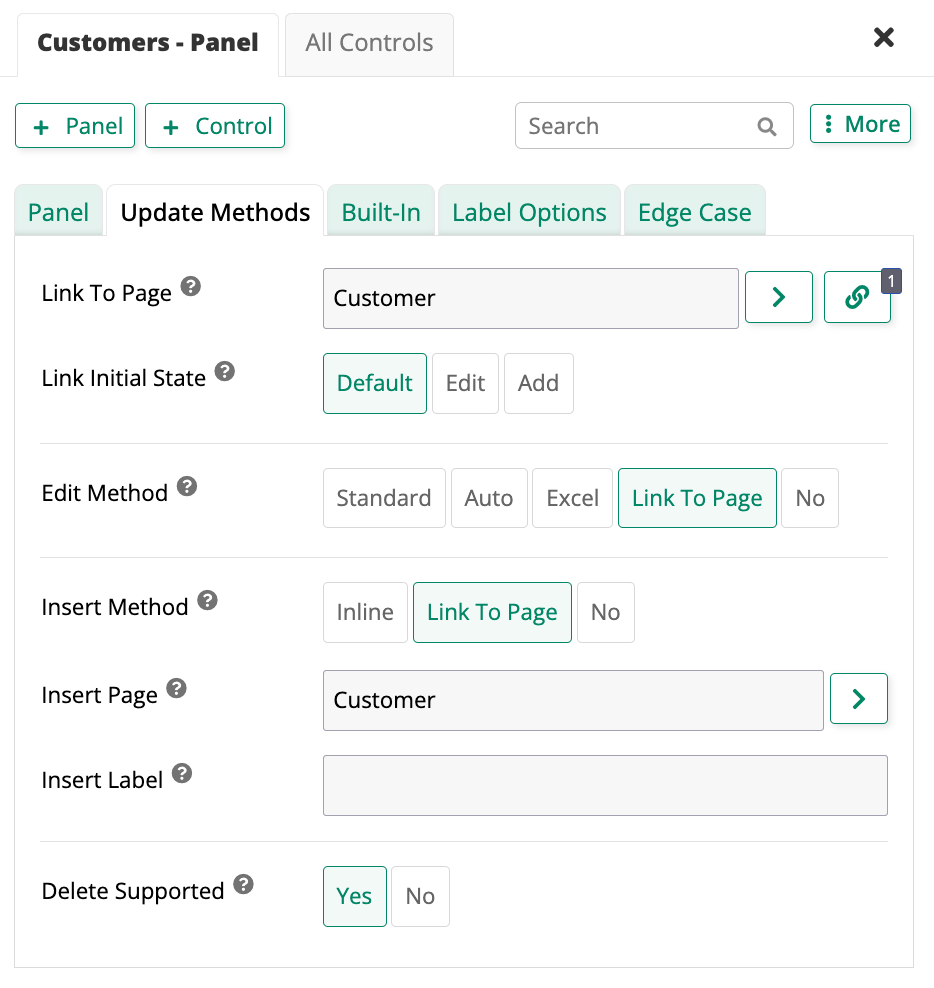 Change update methods