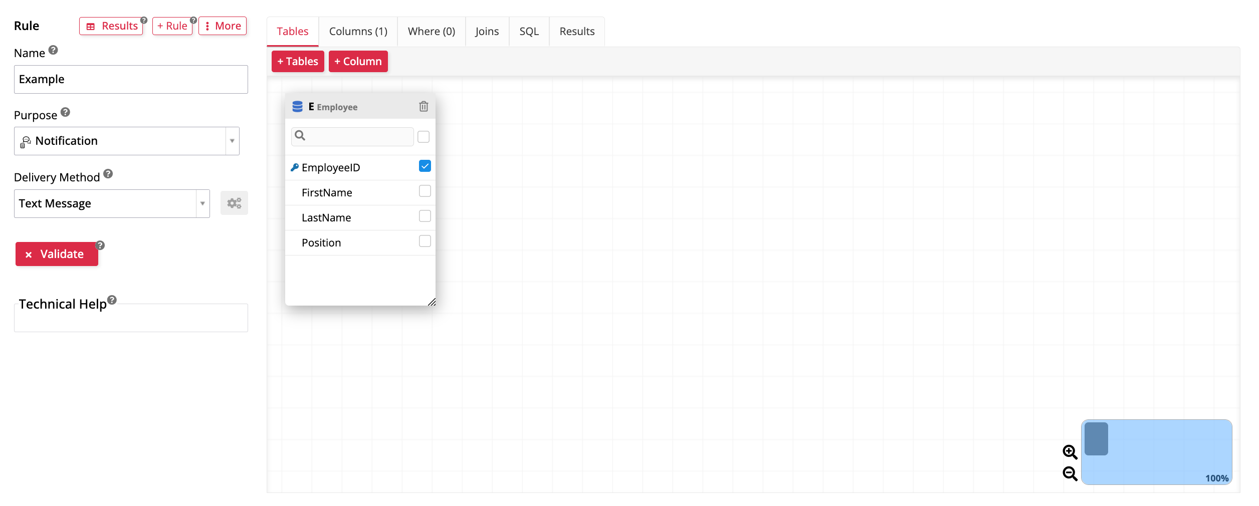 Rule Builder - Edit Mode - Notifications