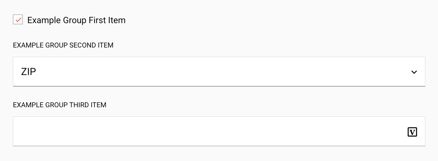 Grouping Example, Activated