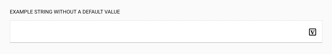 String Entry Without Default Value
