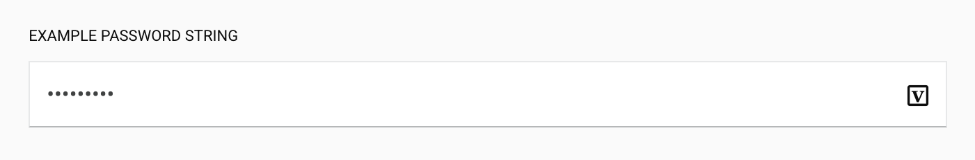 String Entry With Obscured Entry ("Password")
