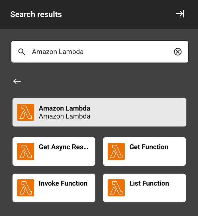Amazon Lambda activity types