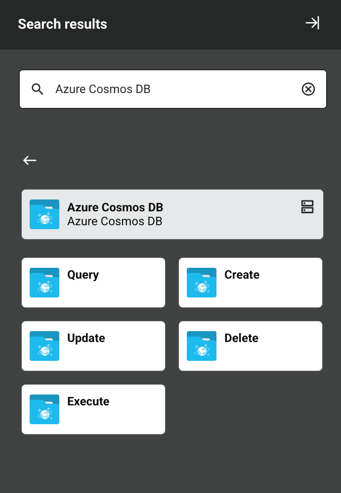 Azure Cosmos DB activity types