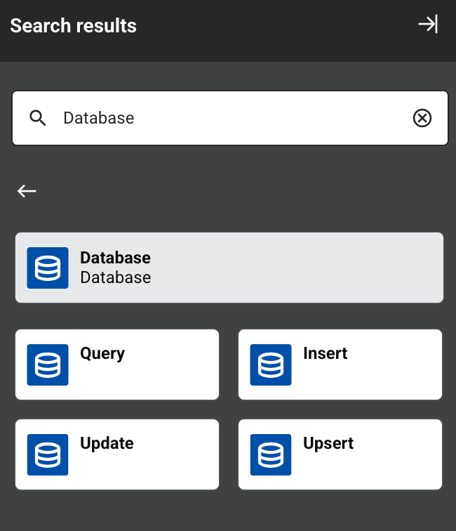 Database activity types