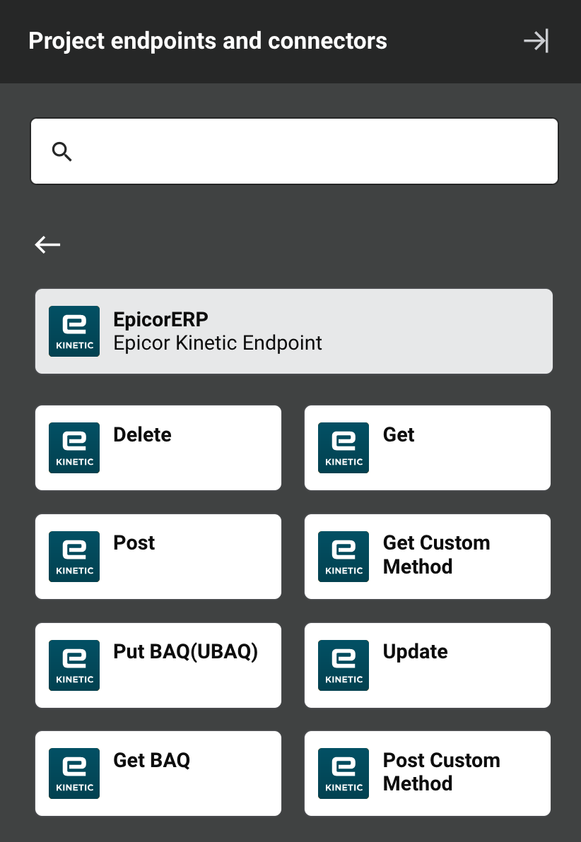 Epicor Kinetic activity types