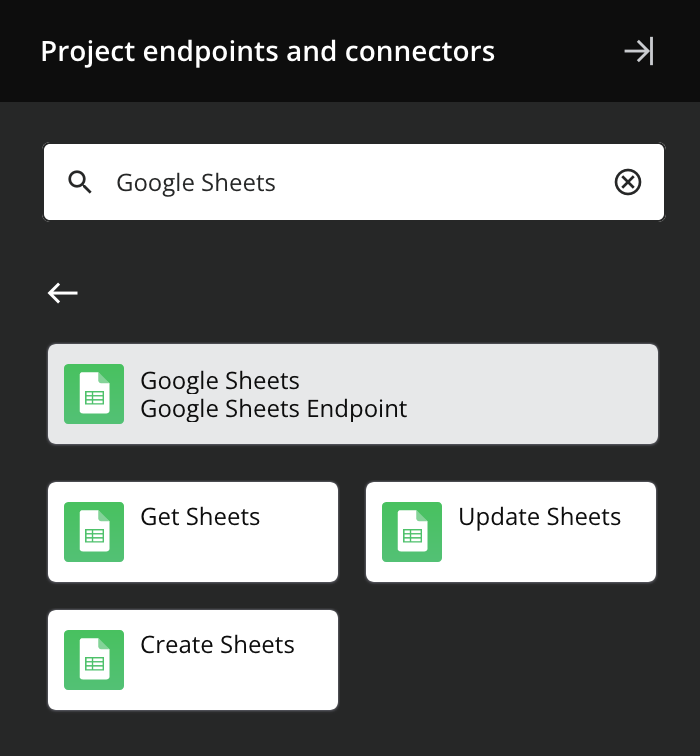 Google Sheets activity types