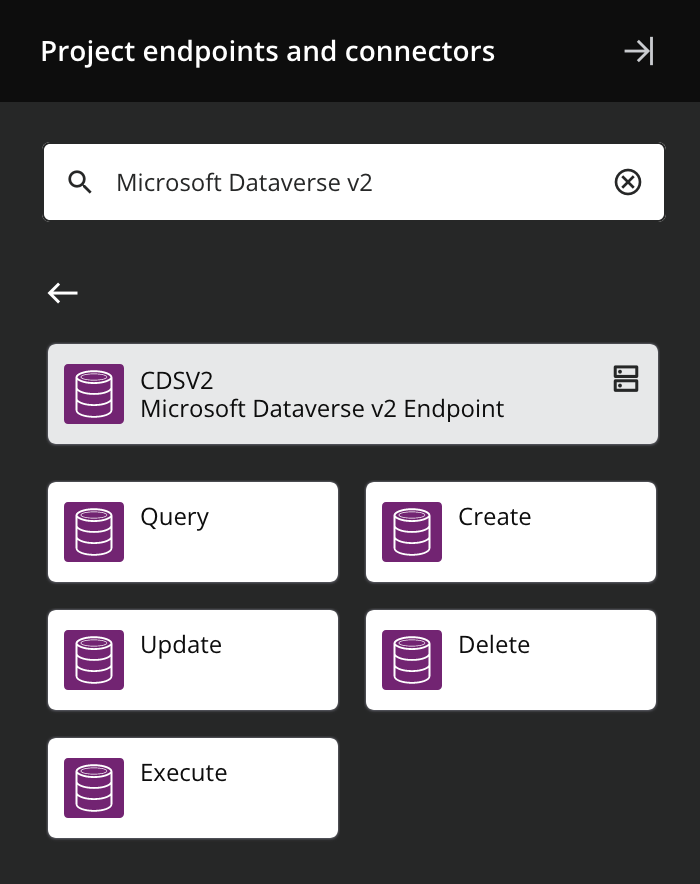 Microsoft Dataverse V2 activity types