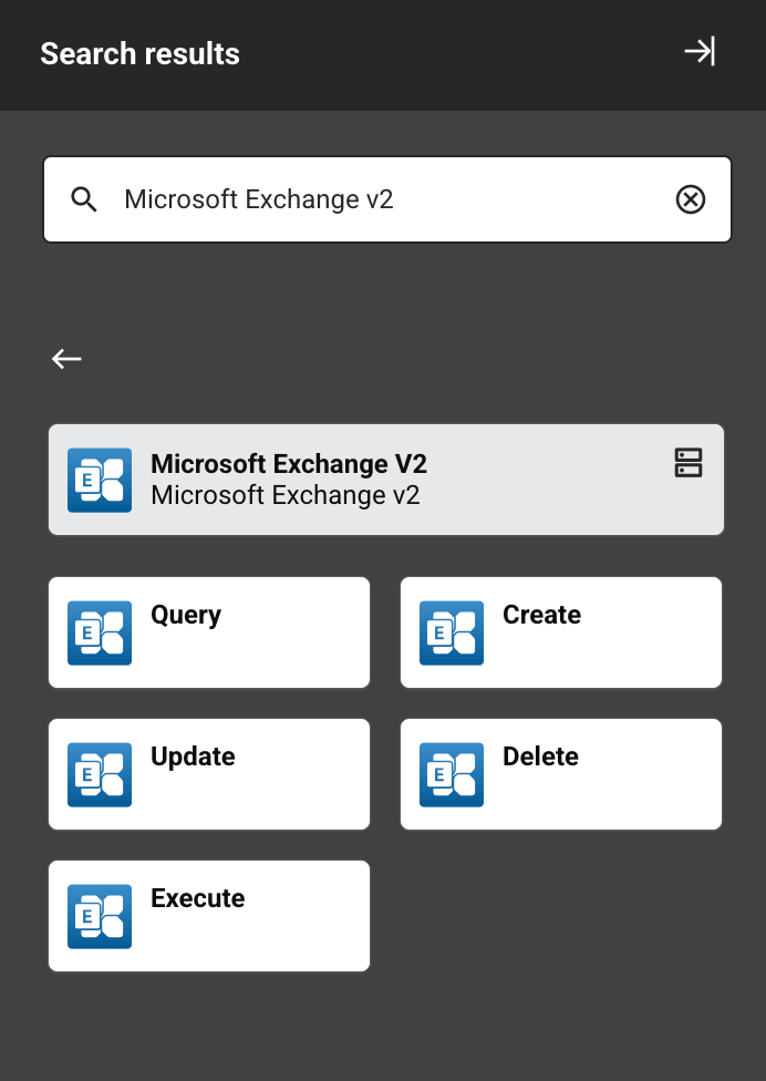 Microsoft Exchange V2 activity types