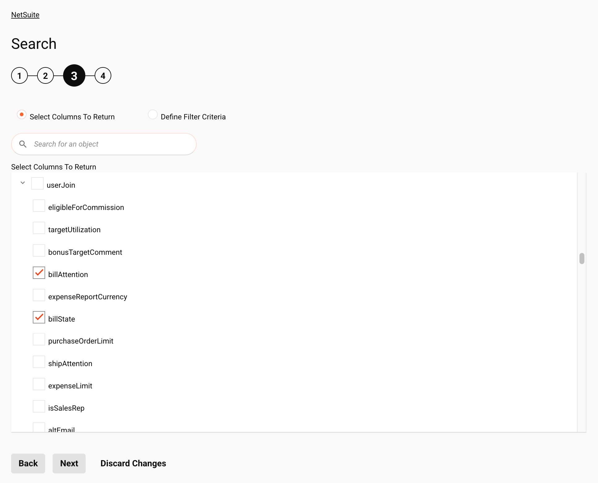 Actividad de búsqueda de NetSuite 3 búsqueda avanzada 2