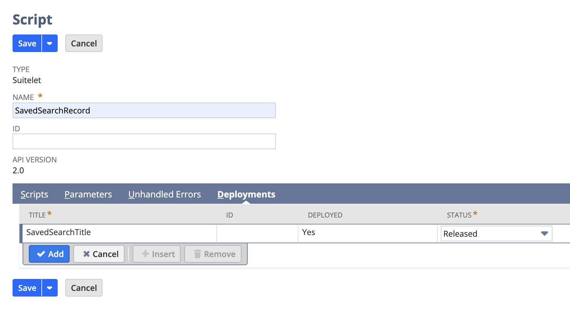 Suitelet script upload 3