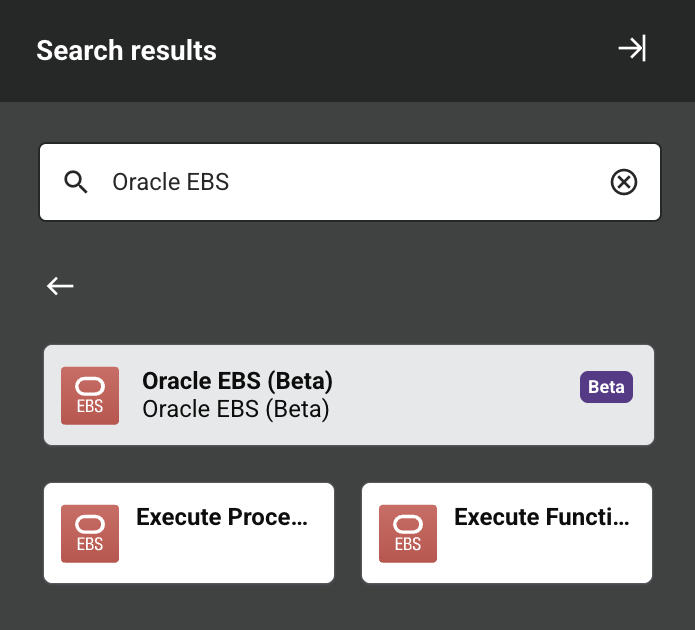 Oracle EBS (Beta) activity types