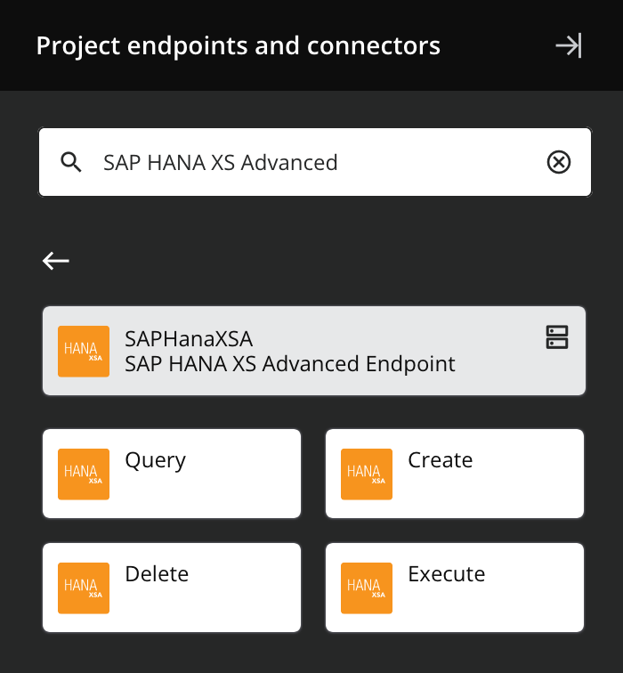 SAP HANA XS Advanced activity types