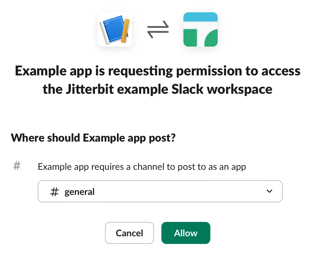 Slack application creation