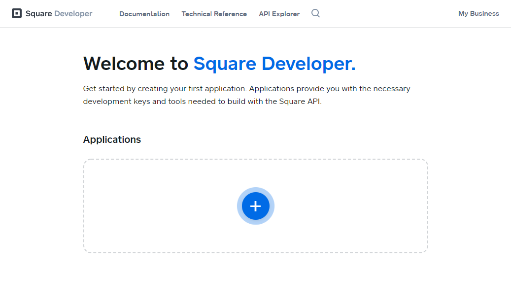 Square new application