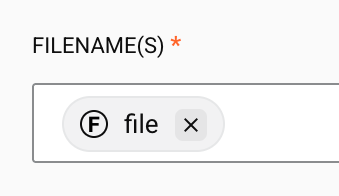 File Share write filename pill remove