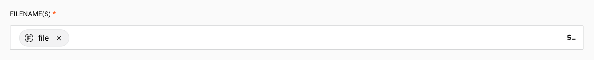 File Share write filename pill
