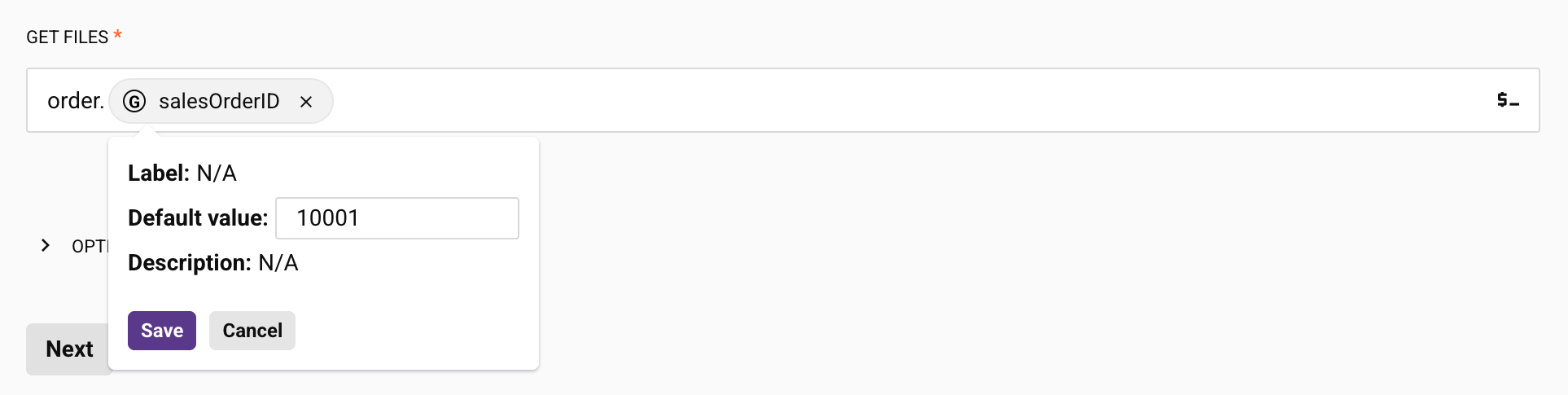 FTP read get files pill default