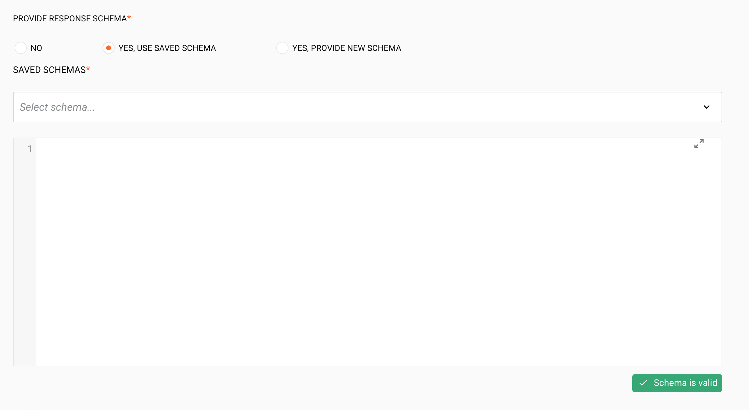FTP read provide response schema saved schemas