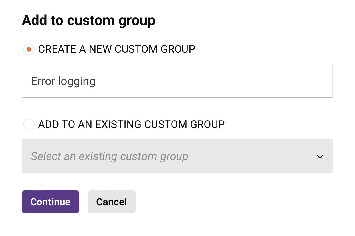 add to custom group new