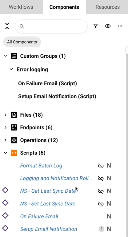 add component to group