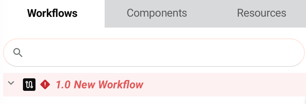 invalid workflow empty