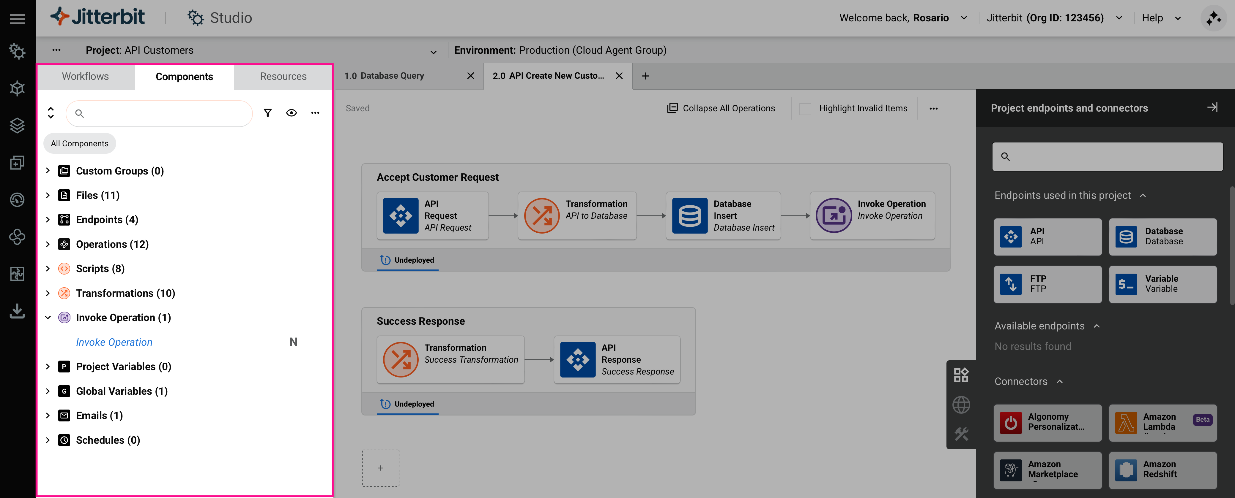 project designer project pane annotated pp