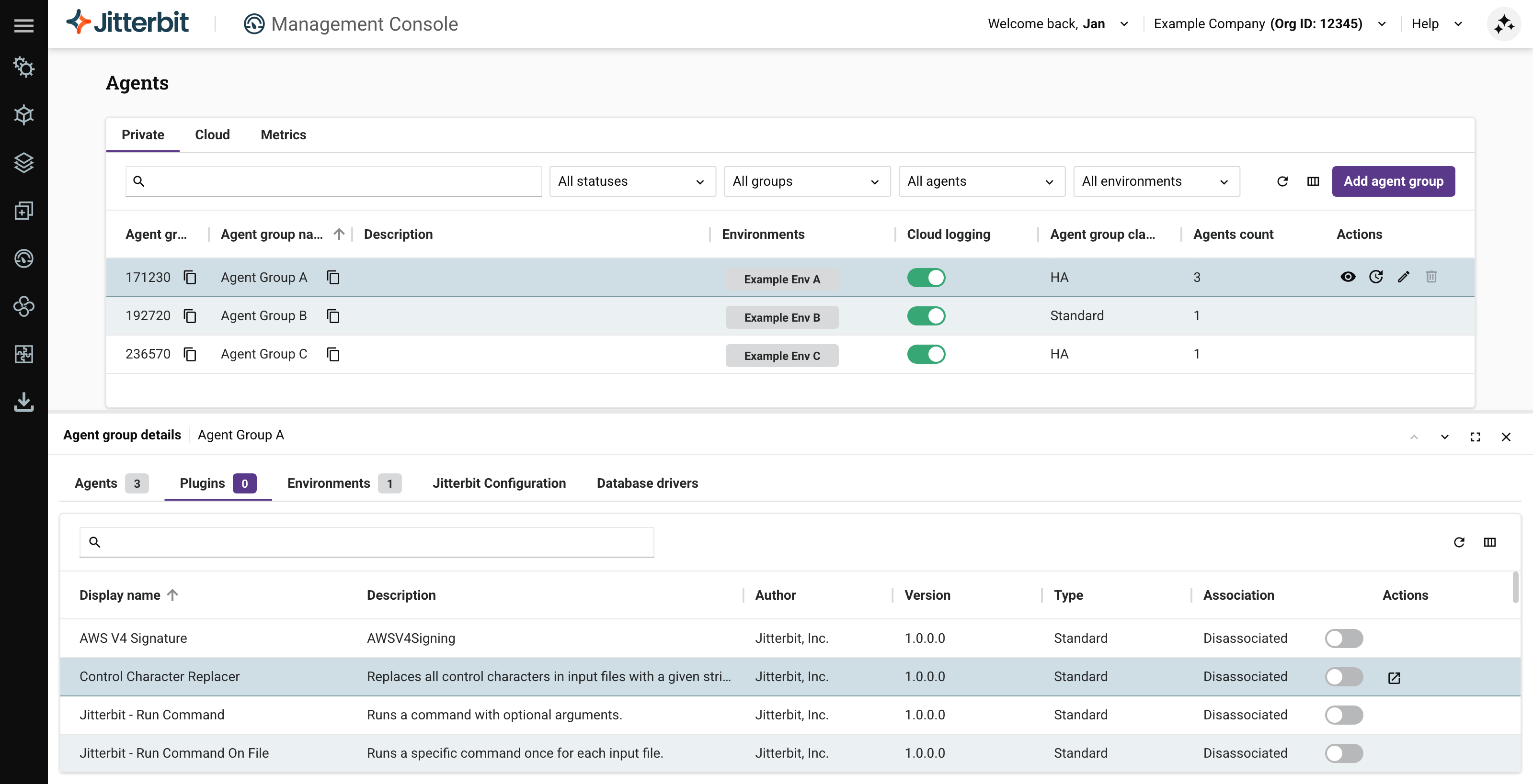 Agent Groups - Plugins