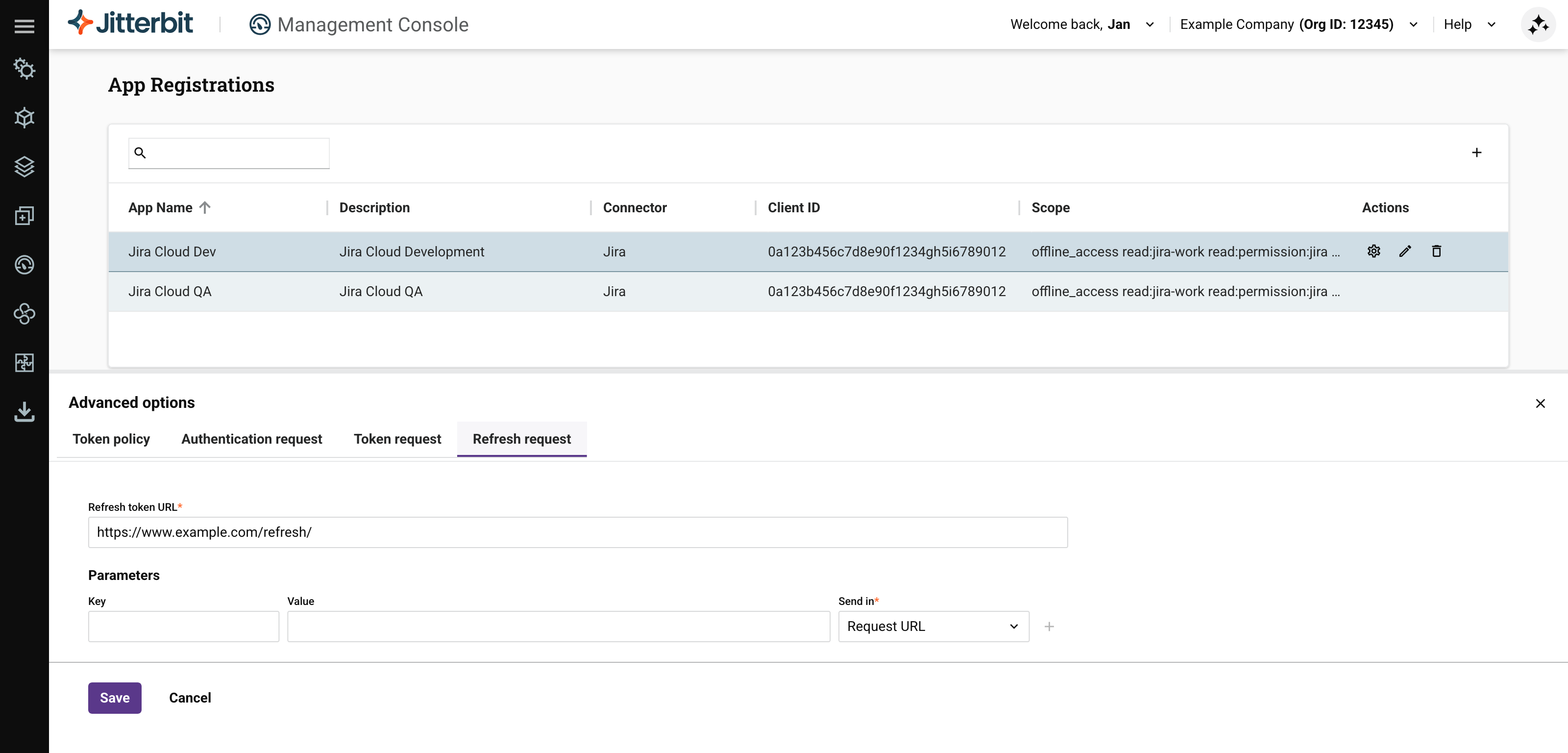 Solicitação de atualização