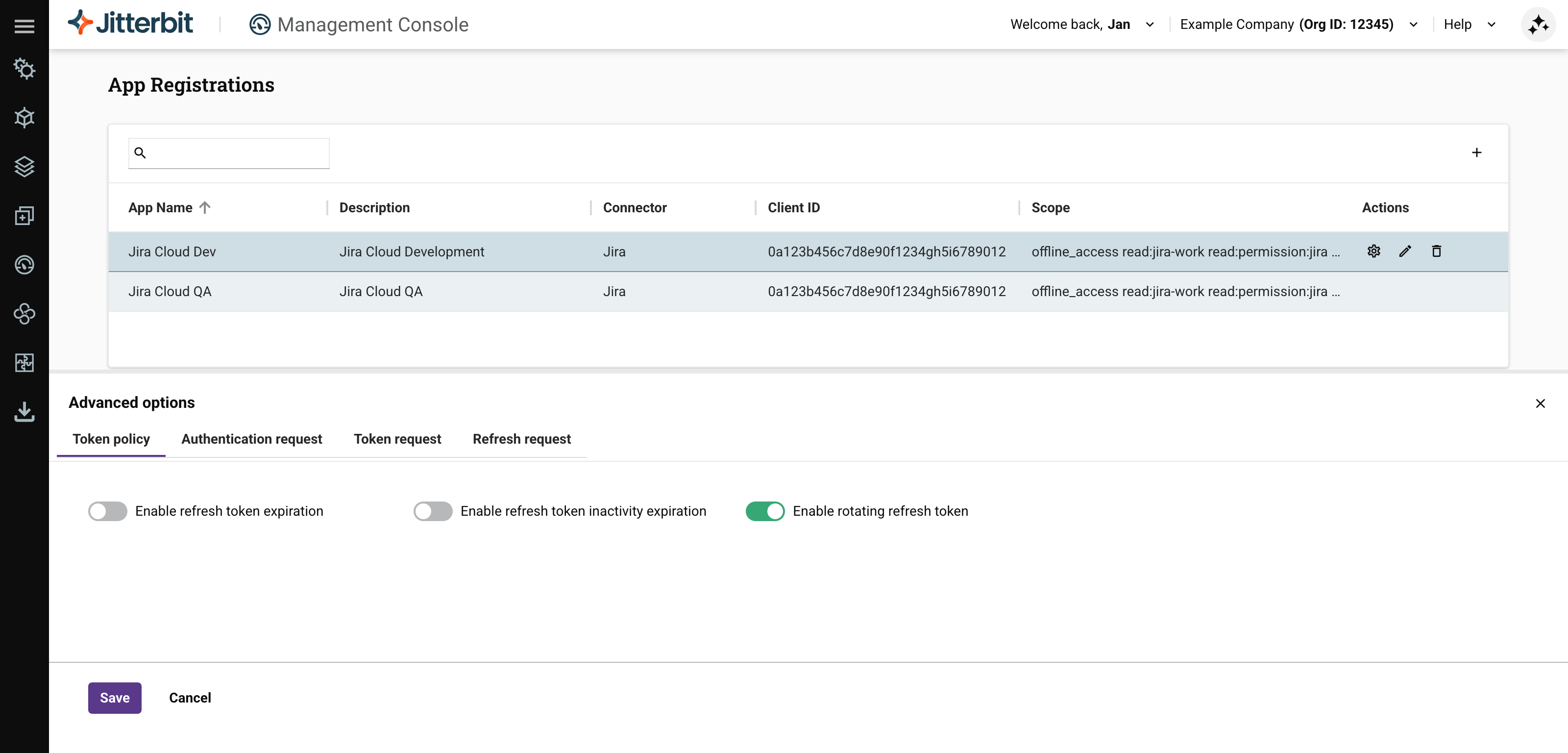 Token de atualização rotativo