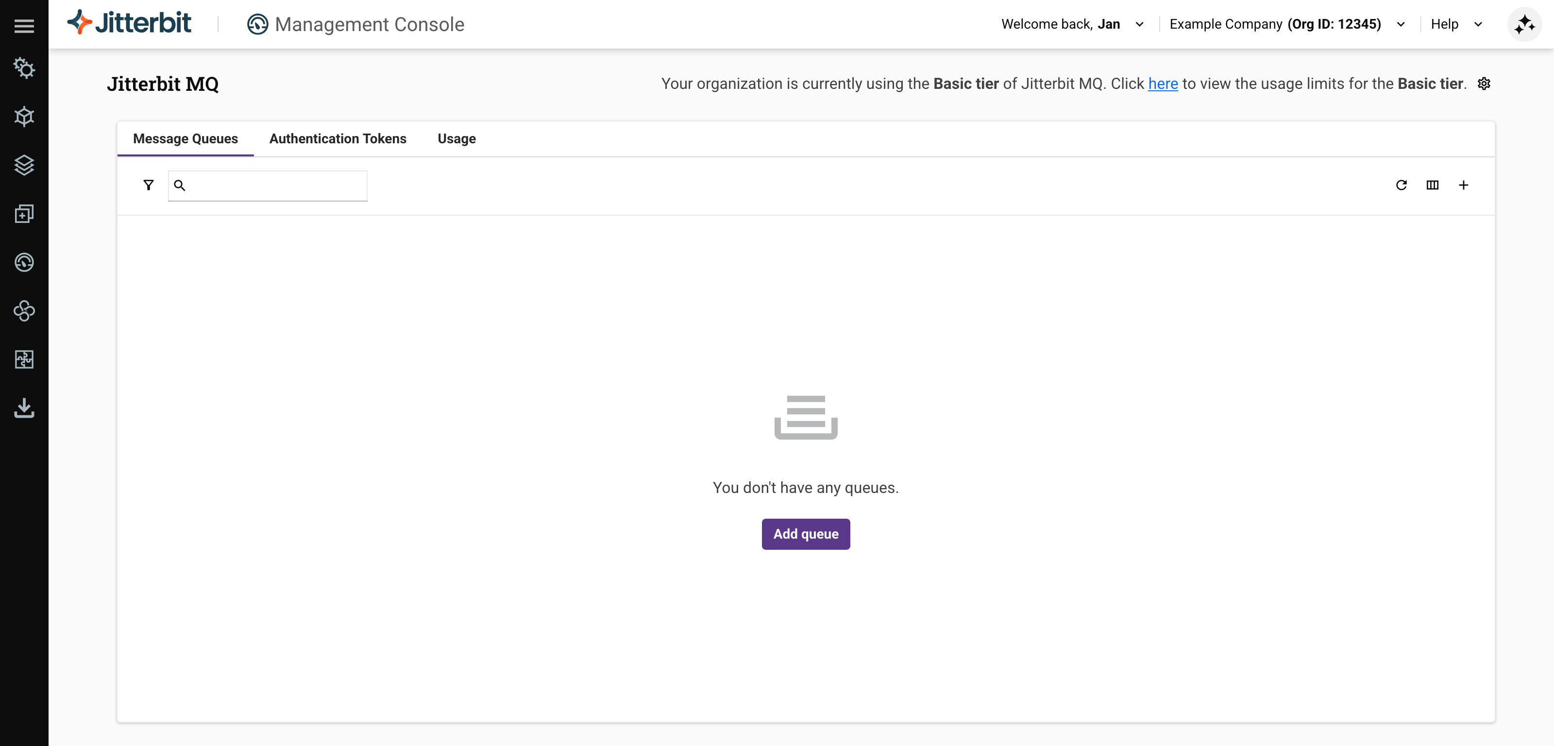Message queues add queue
